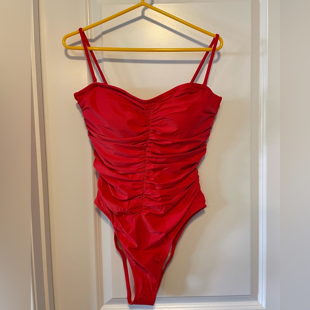 JCrew ruched sweetheart one piece NWT Size 14